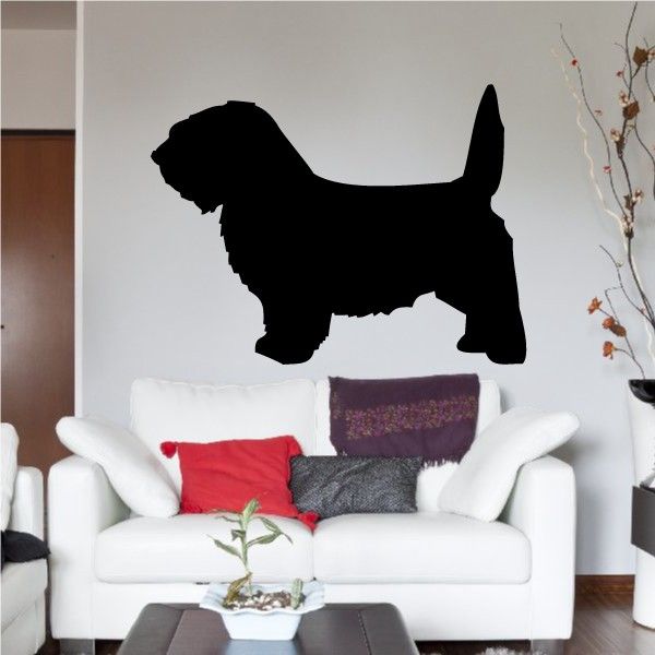 Black PBGV dog decal silhouette