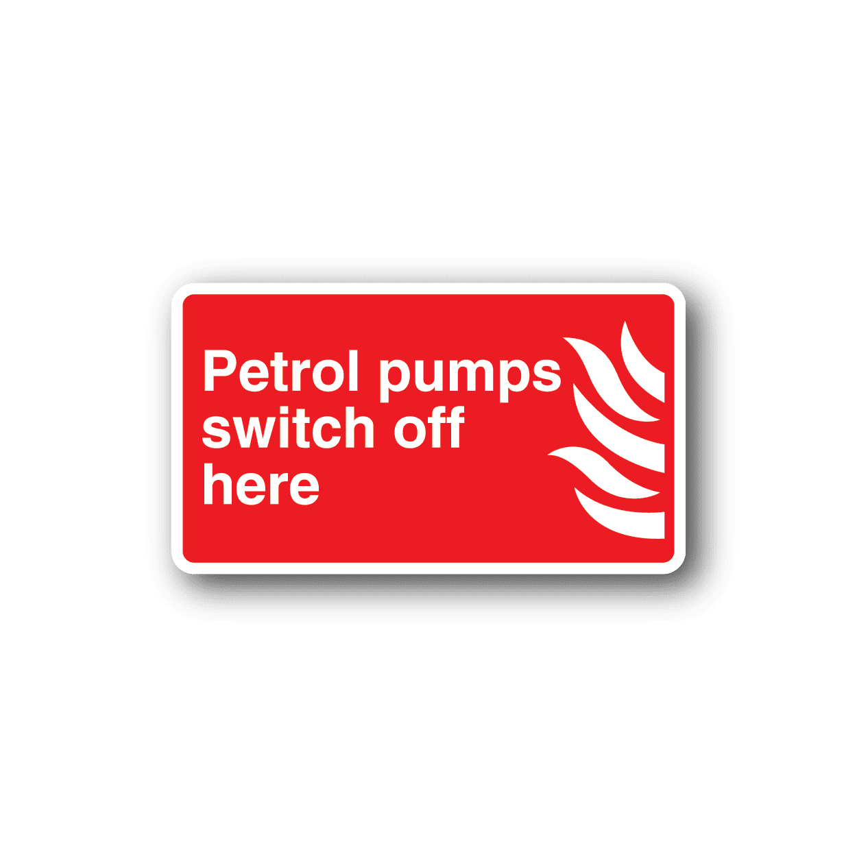 Image of Petrol Pumps Switch Off Here Sticker