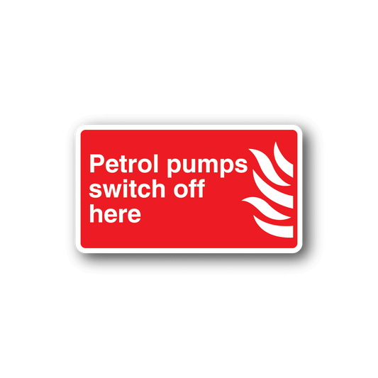 Image of Petrol Pumps Switch Off Here Sticker