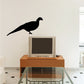 Black pheasant perched wall decal sticker