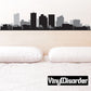 Black Arizona city skyline wall decal with tall building silhouettes