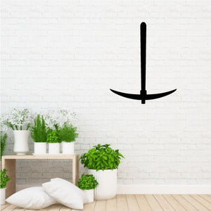 Black pick axe wall decal
