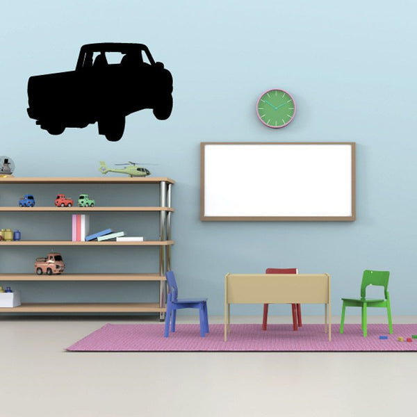 Black pickup truck wall decal vinyl silhouette