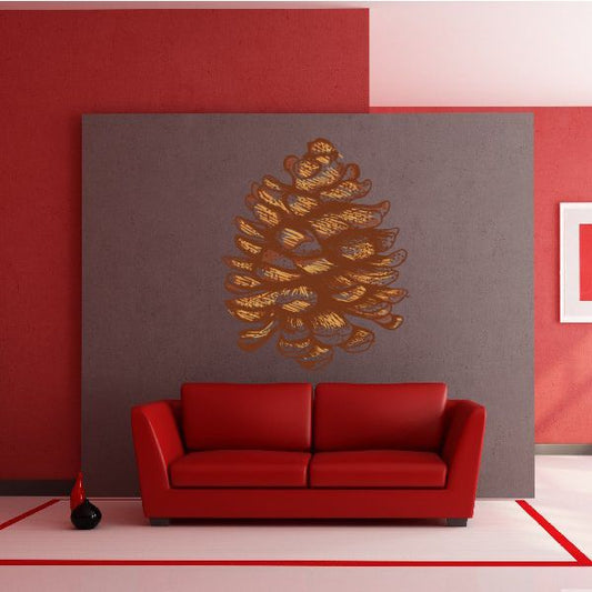 Image of Pinecone Christmas Decorations Wall Decal - Vinyl Sticker - Car Sticker - IDCOLOR006