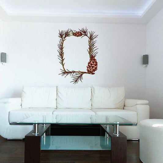 Image of Pinecone Frame Printed Decal