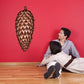 Pinecone sticker with textured brown pine cone design
