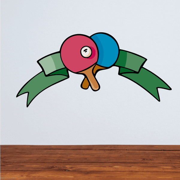 Image of Ping Pong Wall Decal - Vinyl Sticker - Car Sticker - Die Cut Sticker - CDSCOLOR040