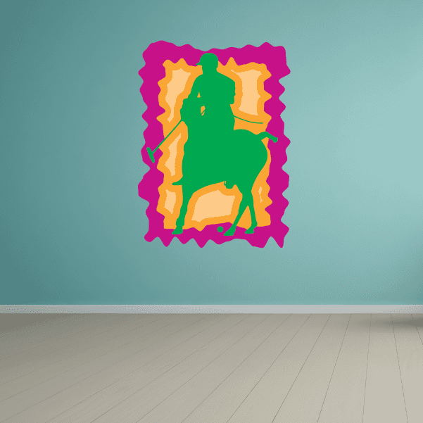 Image of Pink and Green Polo Sticker