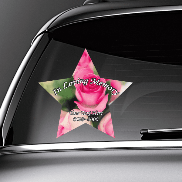 Image of Pink Bouquet In Loving Memory Custom Sticker