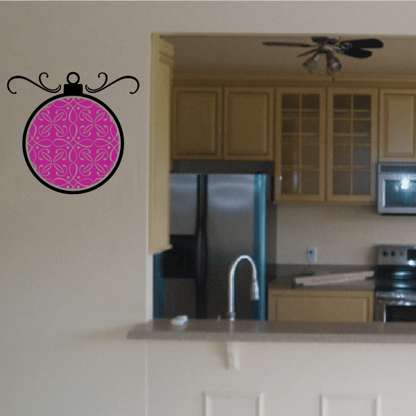 Image of Pink Ornament Printed Die Cut Decal