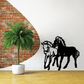 Pintaloosa ponies decal with black horse silhouettes