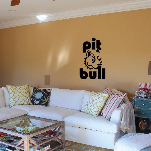 Image of Pit Bull Text Decal