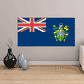 Pitcairn Islands flag sticker, rectangular blue design with Union Jack and crest