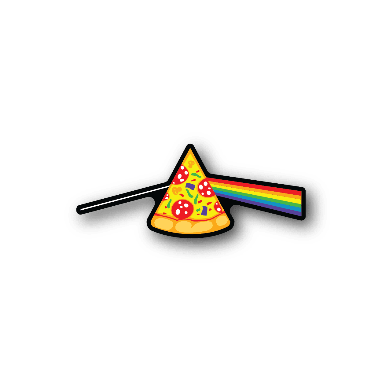 Image of Pizza Light Prism Sticker