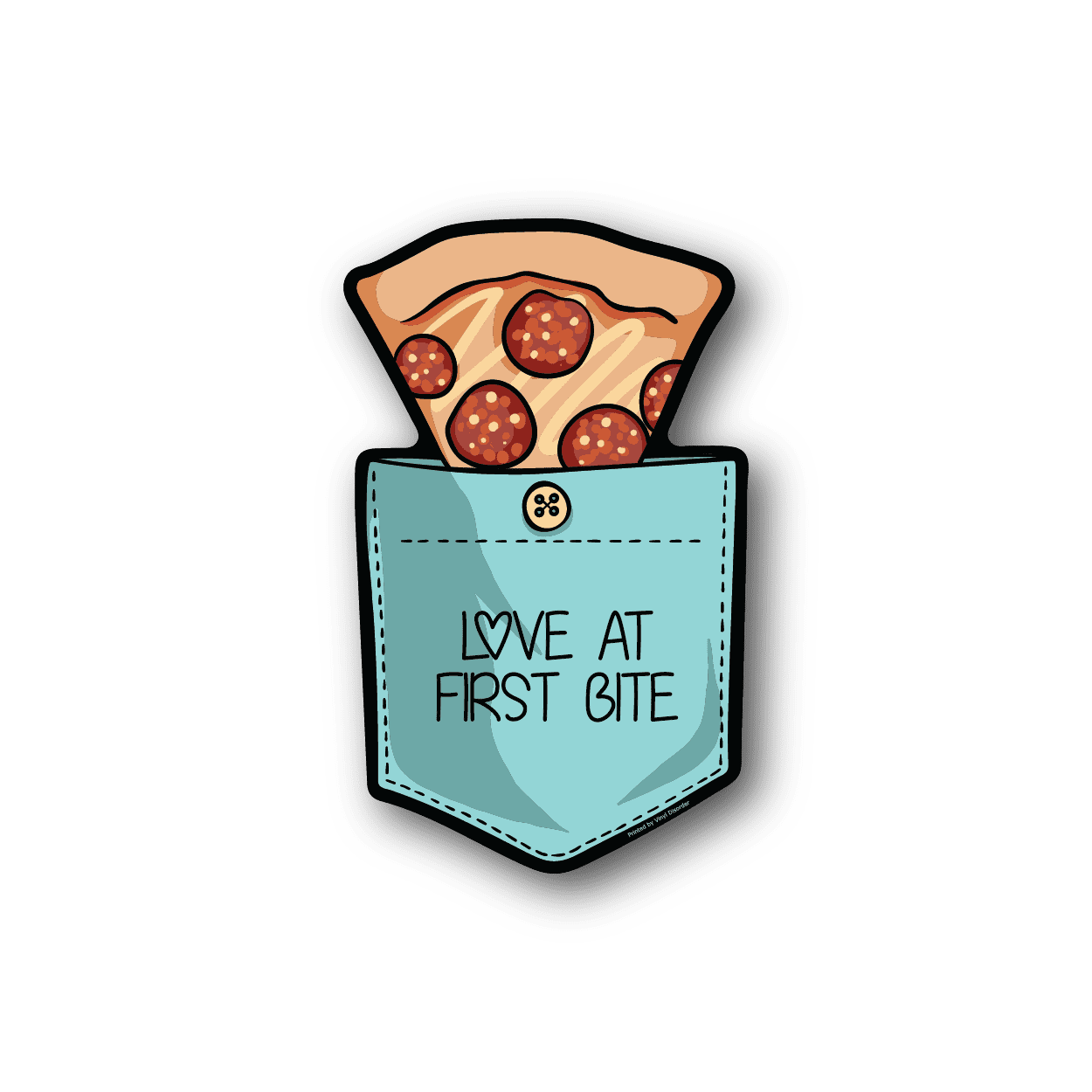 Image of Pizza Love At First Bite Sticker