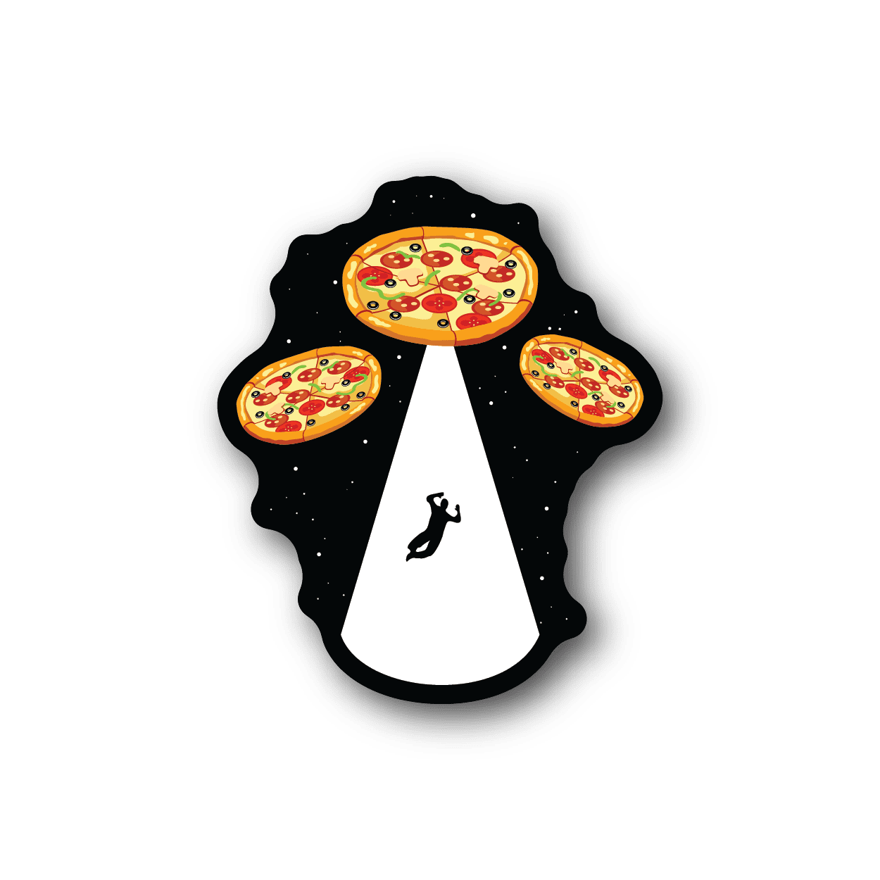 Image of Pizza Ufo Sticker