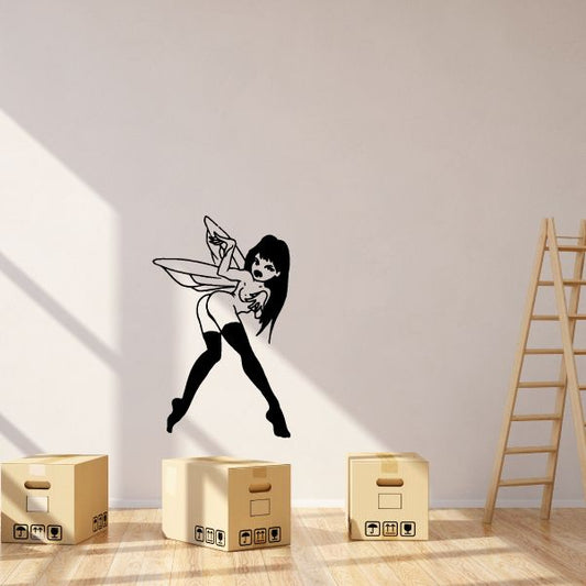 Image of Playful Fairy with Boots Decal