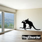 Black kangaroo family wall decal silhouette