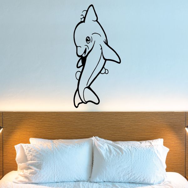 Image of Playful Kids Dolphin Decal