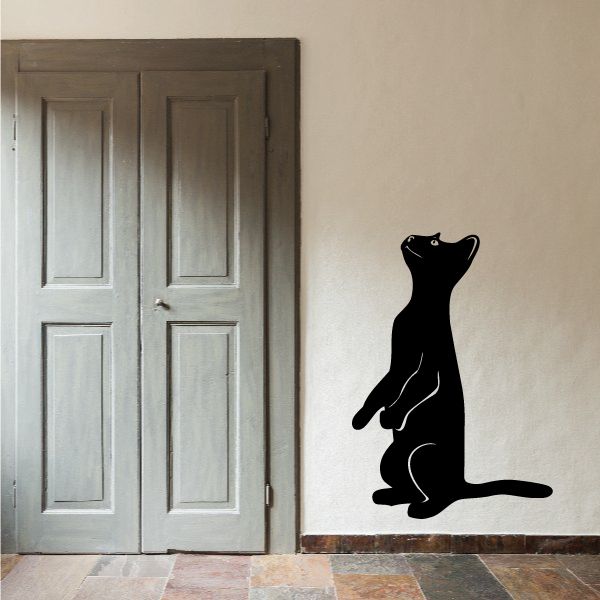 Image of Playing Cat Sitting Up Decal