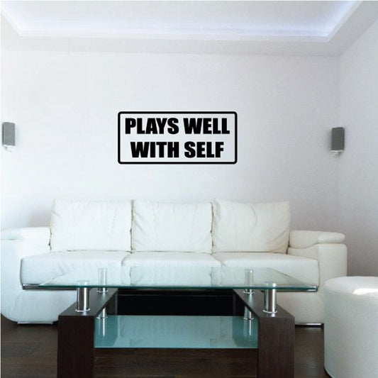 Image of Plays well with self Decal