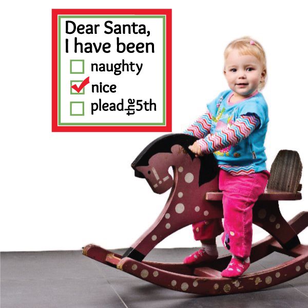 Image of Plead the 5th Santa Printed Decal