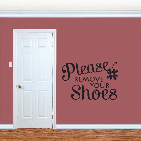 Image of Please Remove Your Shoes Wall Decal