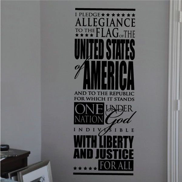 Image of Pledge of Allegiance Wall Decal