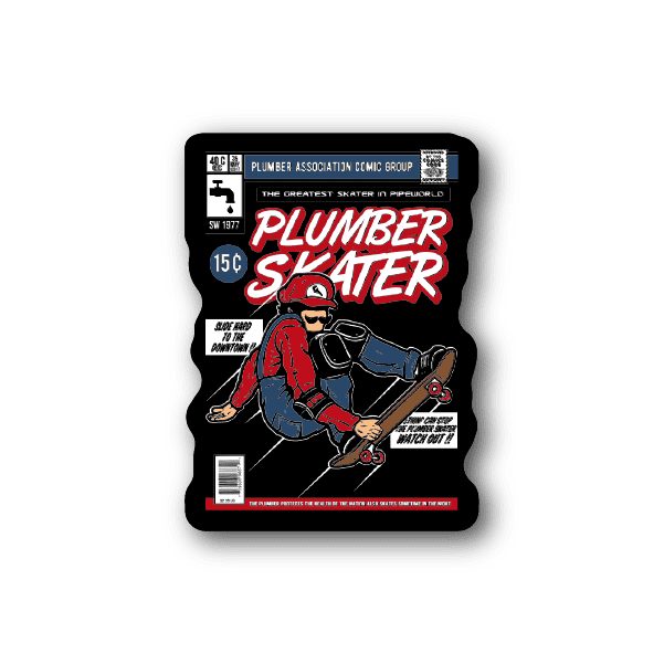 Image of Plumber Skater Sticker