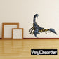 Poisonous scorpion sticker with blue and black scorpion design
