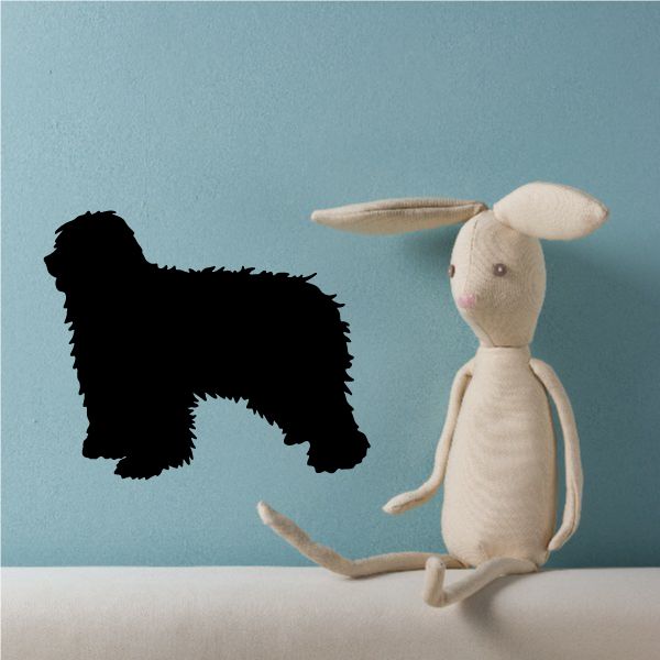 Polish Lowland Sheepdog decal in black silhouette