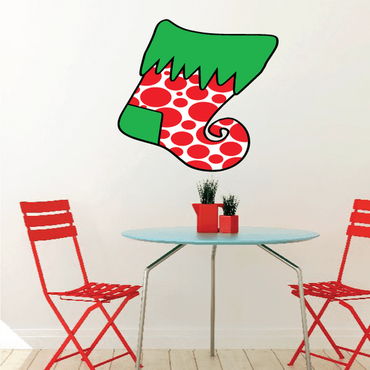 Image of Polka Dot Stocking Decal - Vinyl Decal - Car Decal - Vdcolor017