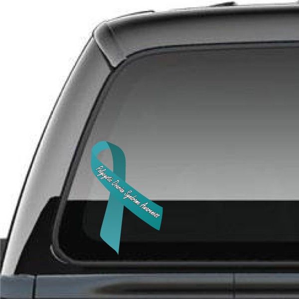 Image of Polycystic Ovarian Syndrome Awareness Ribbon Vinyl Sticker