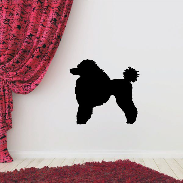 Black poodle silhouette wall decal