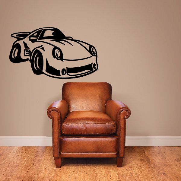 Image of Porsche Cartoon Decal