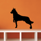 Black wolf decal silhouette standing on all fours