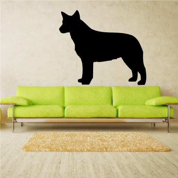 Australian Cattle Dog silhouette decal, standing pose
