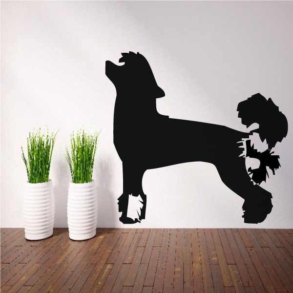 Image of Posing Chinese Crested Dog Decal