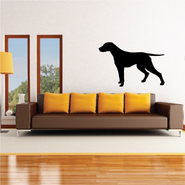 Black posing English pointer wall decal