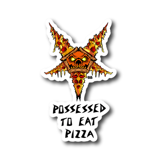 Image of Possessed To Eat Pizza Vinyl Sticker