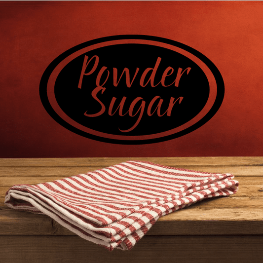 Image of Powder sugar oval Decal