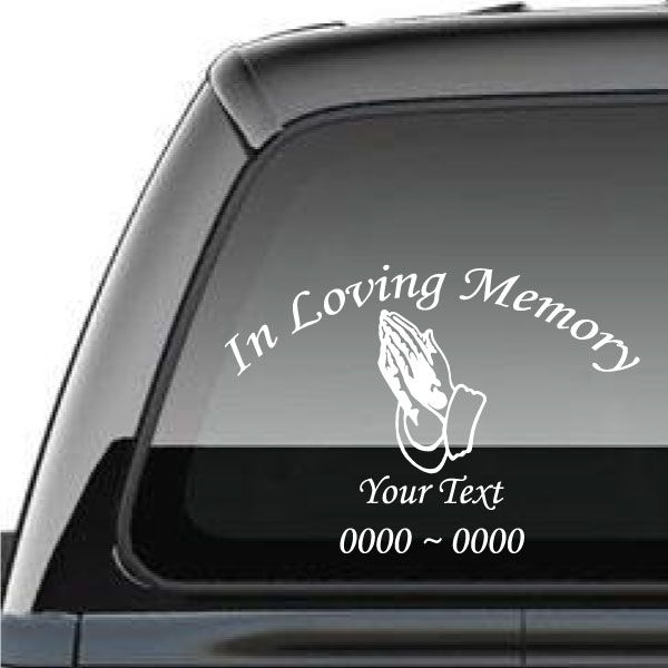 Image of Custom Praying Hands Car Window Decal - ILMprayingHands2