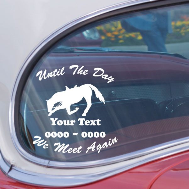 Image of Praying Horse Custom In Loving Memory Decal