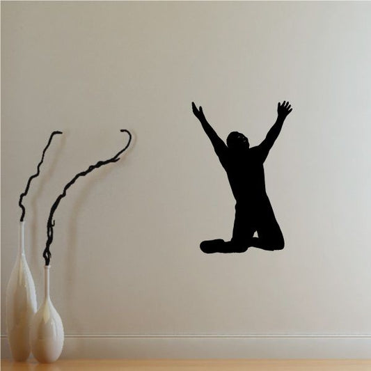 Image of Praying Man With Hands Open Decal