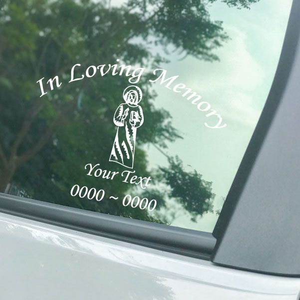 Image of Praying Presit Custom In Loving Memory Decal