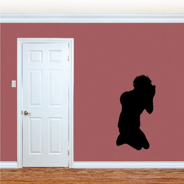 Image of Praying Teen Silhouette Decal