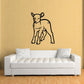 Lamb wall decal with simple line-drawn standing lamb illustration
