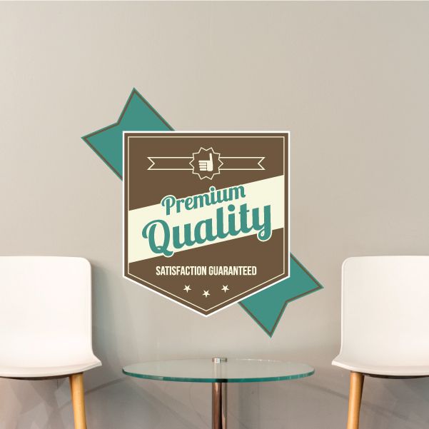Image of Premium Quality Satisfaction Guaranteed Retail Discount Sign Wall Decal - Vinyl Decal - Car Decal - Idcolor037