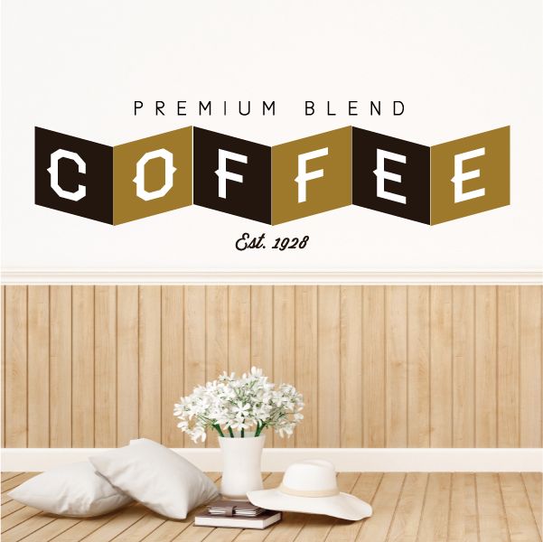 Image of Premiun Blend Coffee Est Printed Decal