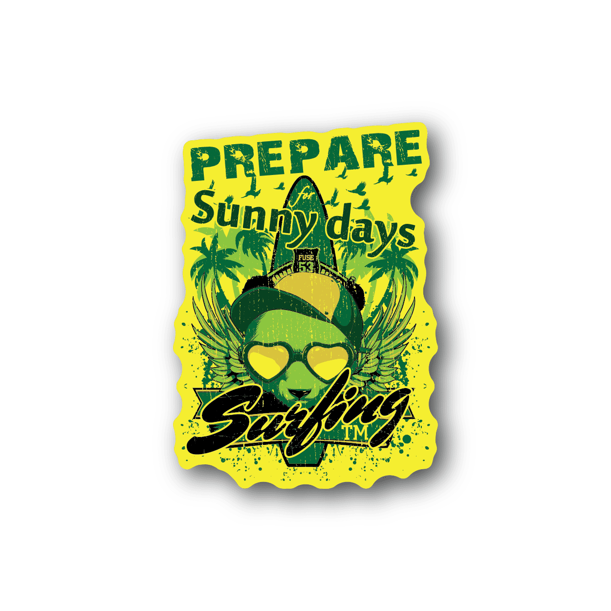 Image of Prepare For Sunny Days Surfing Sticker